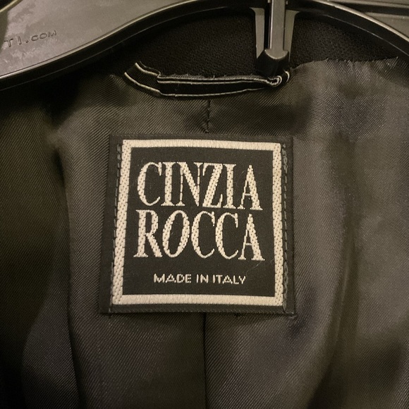 Cinzia Rocca Vintage Black Wool Single Button Dress Blazer Suit Jacket US sz 12 - Picture 2 of 9